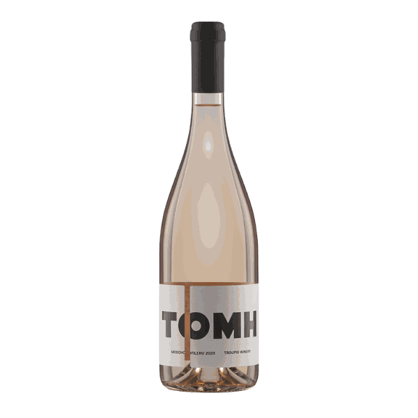 Troupis Tomi Rosé Moscofilero Wein 2023 Arcadia leichte pinke Farbe Aromavielfalt Korkverschluss 13,5 Vol.%