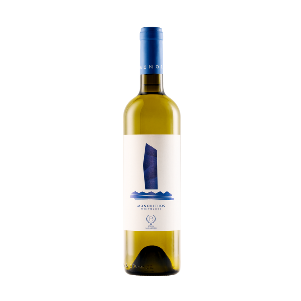Ktima Bairaktaris MONOLITH Weißwein aus Assyrtiko in eleganter Flasche mit modernem Etikett