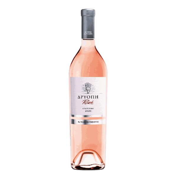 Driopi Rosé Weinflasche aus Peloponnes mit Agiorgitiko, 2024, zartes Rosa, fruchtig und frisch