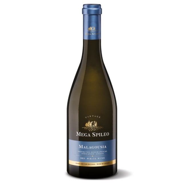 Flasche Mega Spileo Malagousia Weißwein aus Achaia 2023 Malagousia Rebsorte