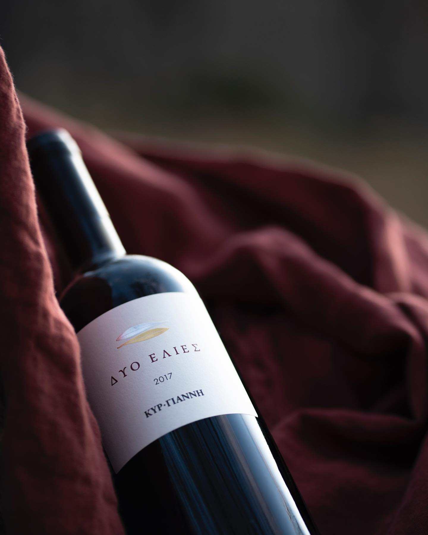 Dyo Elies Kir Yianni Estate 2018er Magnum Rotwein Cuvée aus Merlot und Syrah in eleganter Flasche