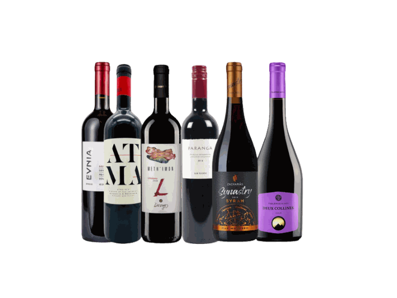 Probierpaket leichte Rotweine mit sechs fruchtigen, eleganten und samtigen Flaschen, ideal für leichte Speisen und Genuss