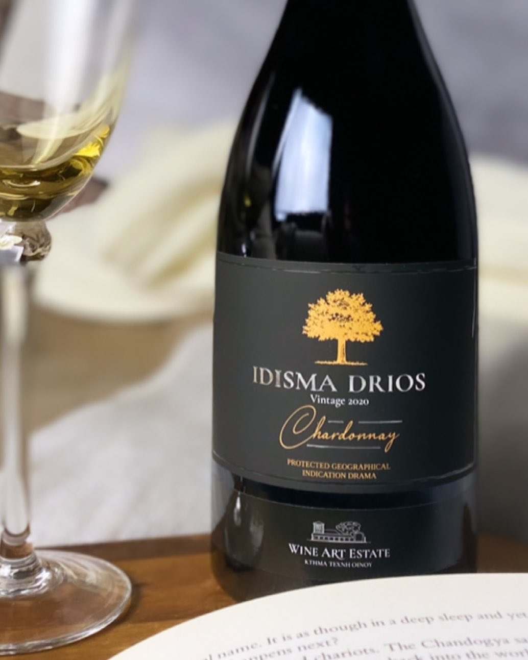 Idisma Drios Chardonnay 2023 Weisswein aus Drama PGI mit Barrique-Ausbau und fruchtig-würzigem Aroma