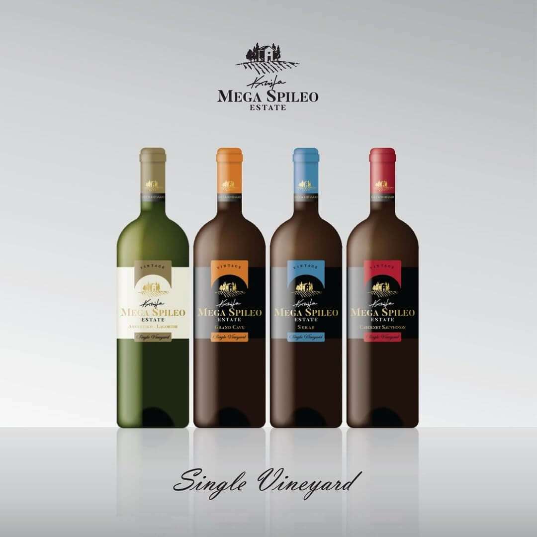 Mega Spileo Domaine White Weißwein 2019 Assyrtiko Lagorthi Achaia PGI Weinberg Kalavrita