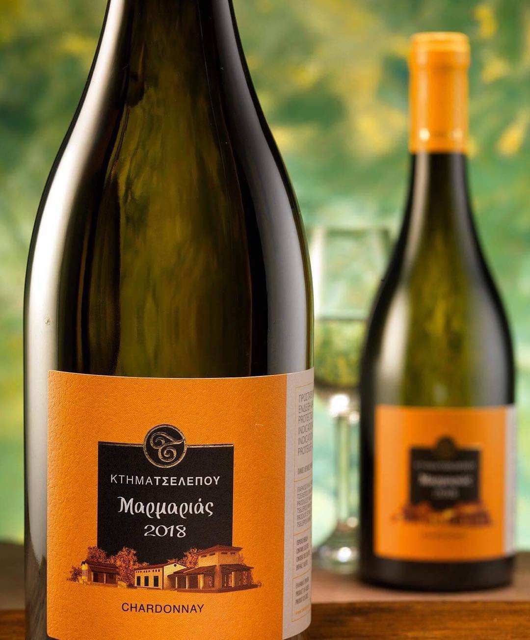 Tselepos Marmarias Chardonnay 2018 Weinflasche aus Arkadien mit Holzausbau und tropischen Fruchtaromen