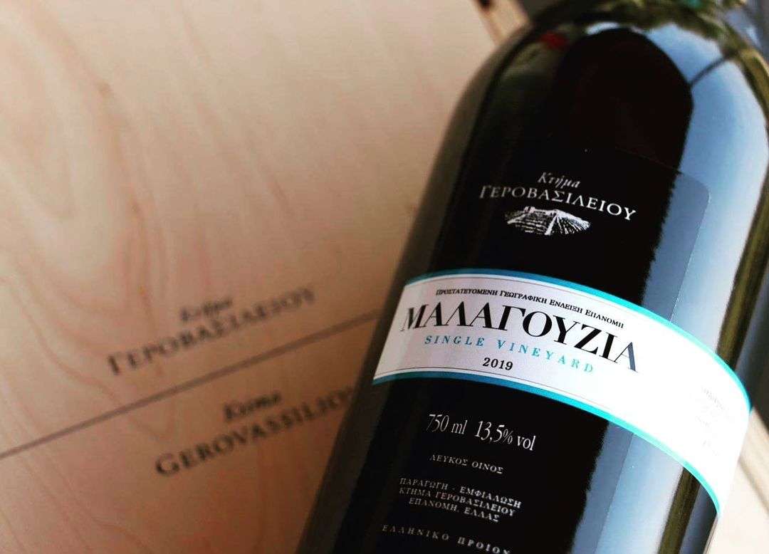 Gerovassiliou Malagousia Weißwein 2019 mit exotischem Aroma und 13,5% Alkoholvolumen