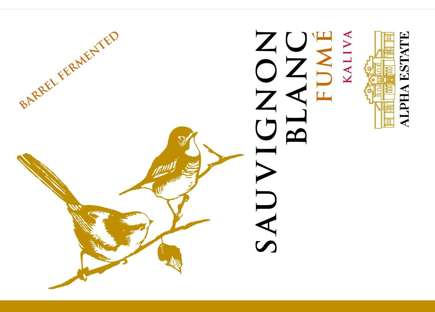Ecosystem Sauvignon Blanc Fumé von Alpha Estate mit Holzausbau und stilvollem Design in eleganter Verpackung