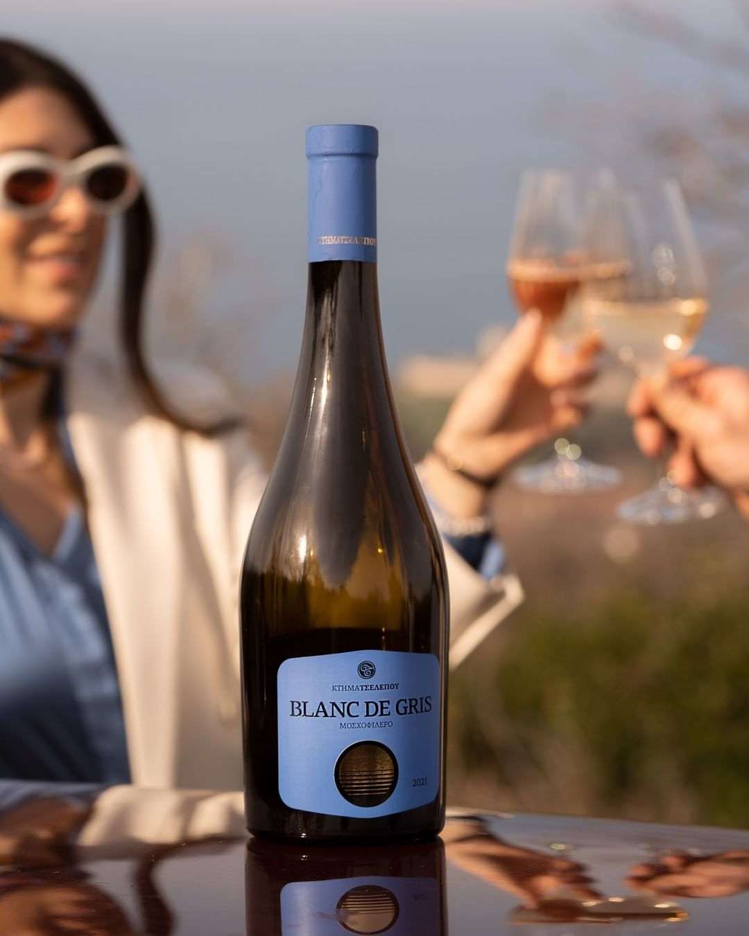 Blanc de Gris Weinflasche Domaine Tselepos 2023 Moscofilero Weißwein Arcadia PGI
