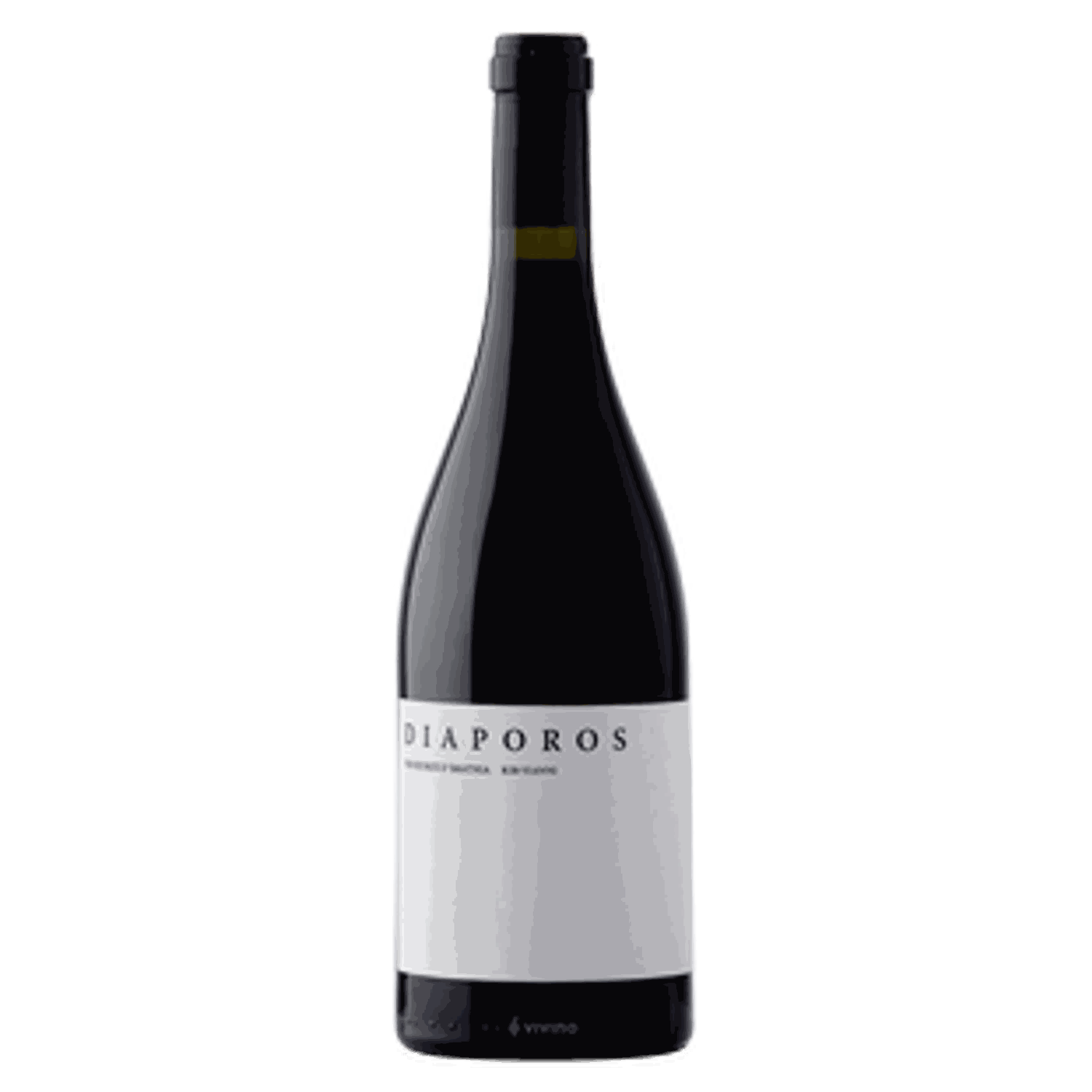 Flasche Diaporos Rotwein 2018 aus Imathia PGI mit Xinomavo und Syrah Trauben