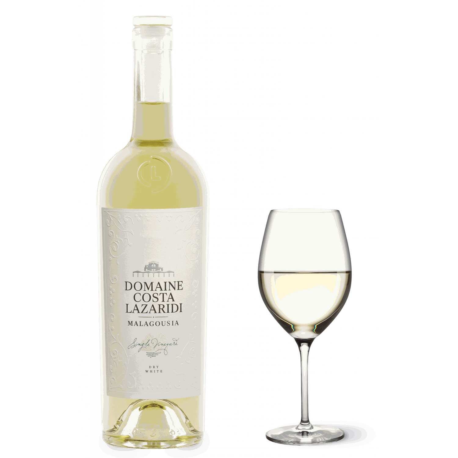 Malagousia Domaine Costa Lazaridi 2024 Weißwein aus Drama, aromatisch mit frischen Blüten- und Fruchtnoten, 13% Vol.