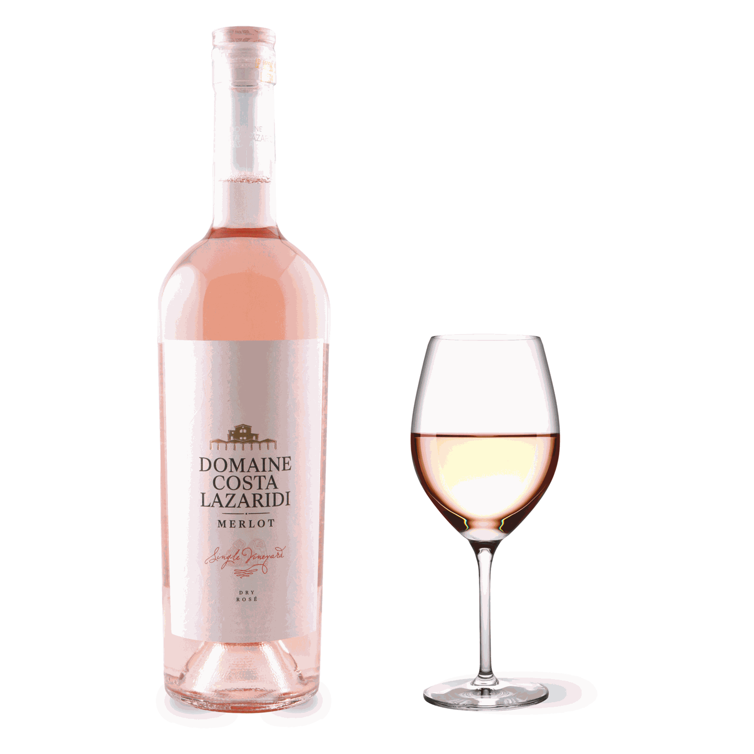 Domaine Costa Lazaridi Rosé 2024 Merlot Agiorgitiko Grenache hellrosa Wein mit fruchtigem Duft und frischem Abgang