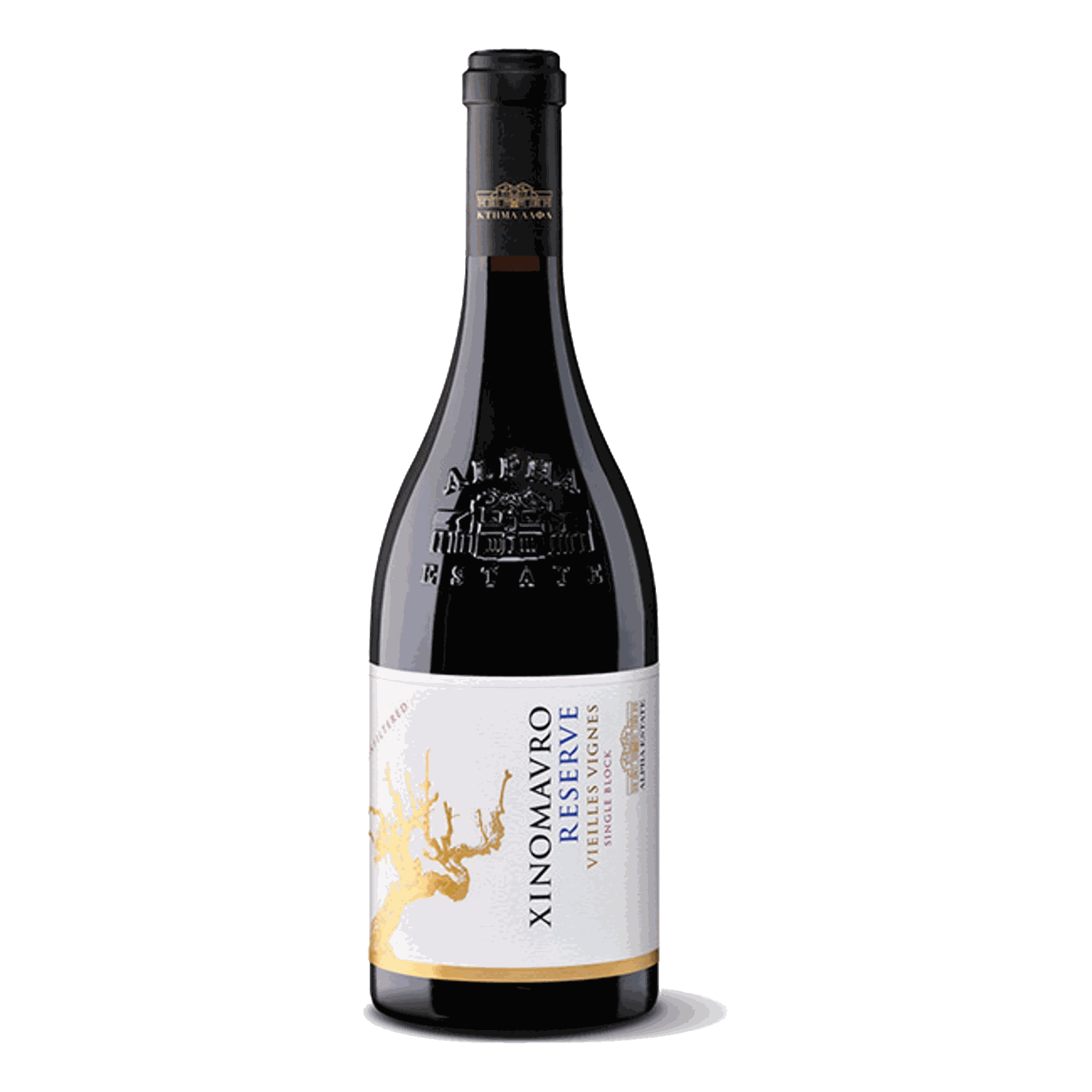 Flasche Ecosystem Xinomavro Reserve Rotwein aus Amyndeo PDO, 2019, Xinomavro alte Reben, elegant und komplex