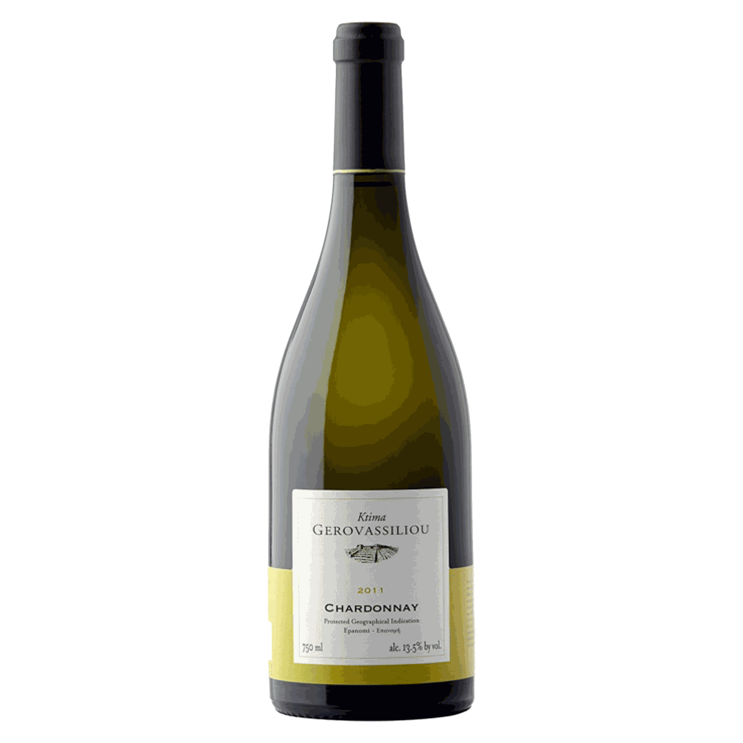 Gerovassiliou Chardonnay Weißwein aus Epanomi 2023 mit Holzfassausbau und fruchtigen Zitrusnoten