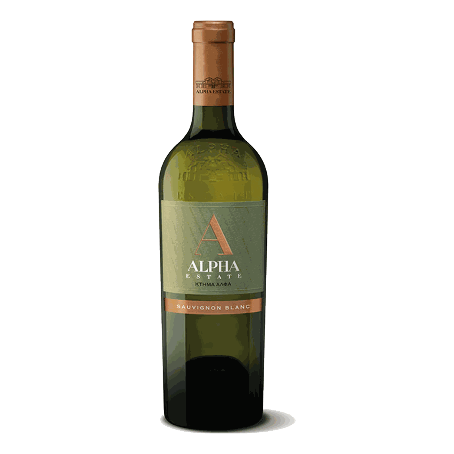 Alpha Estate Sauvignon Blanc Weinflasche mit frischen Aromen tropischer Früchte und lebendiger Säure