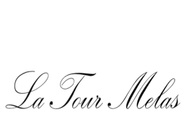 La Tour Melas Chateau Logo Schriftzug eleganter griechischer Wein aus Achinos Rebsorten Cabernet Franc und Merlot