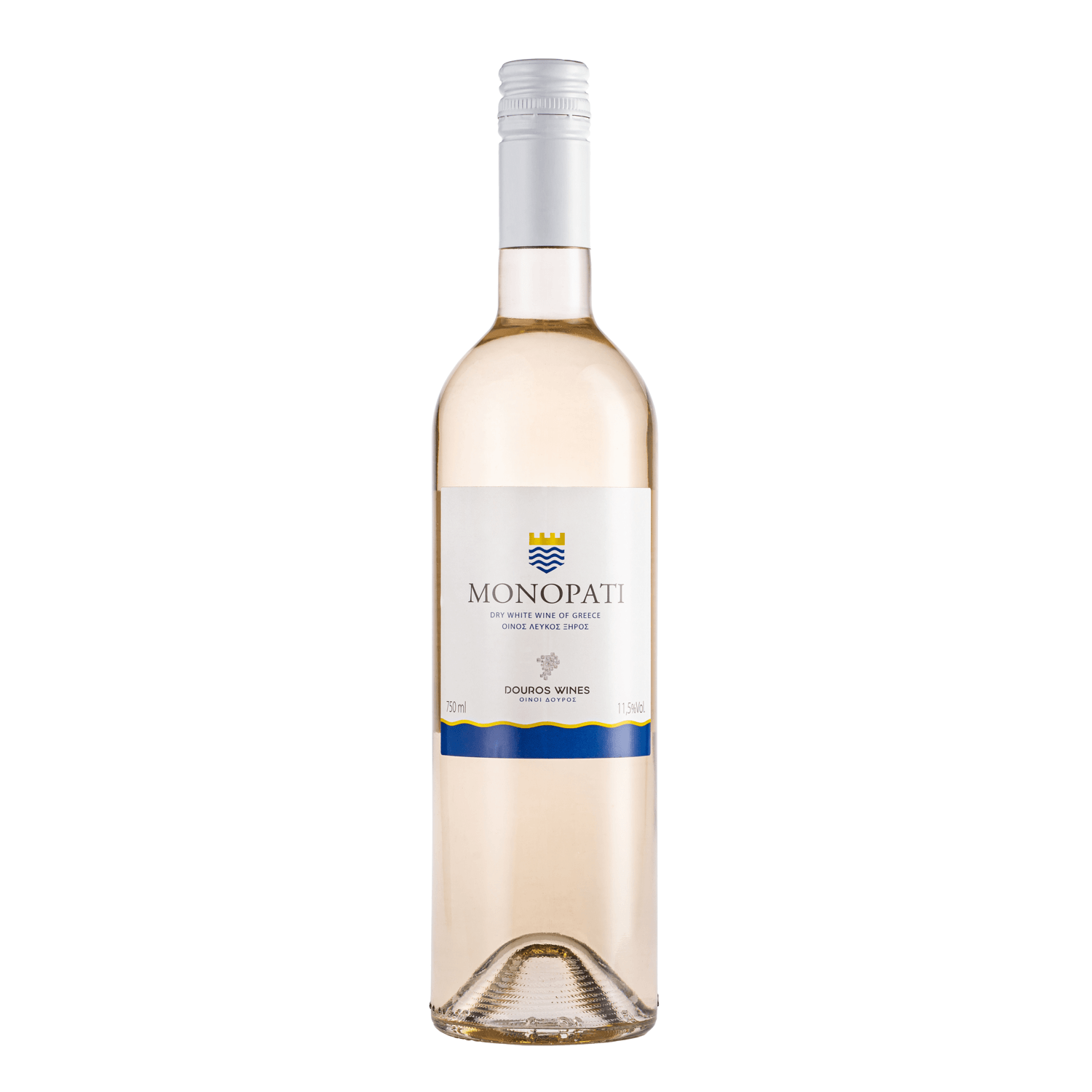 Monopati Weiss Trocken Weißwein 2024 aus Peloponnes mit Roditis und Moscofilero Trauben, 11,5 % Vol, trocken, aromatisch, fruchtig, Schraubverschluss