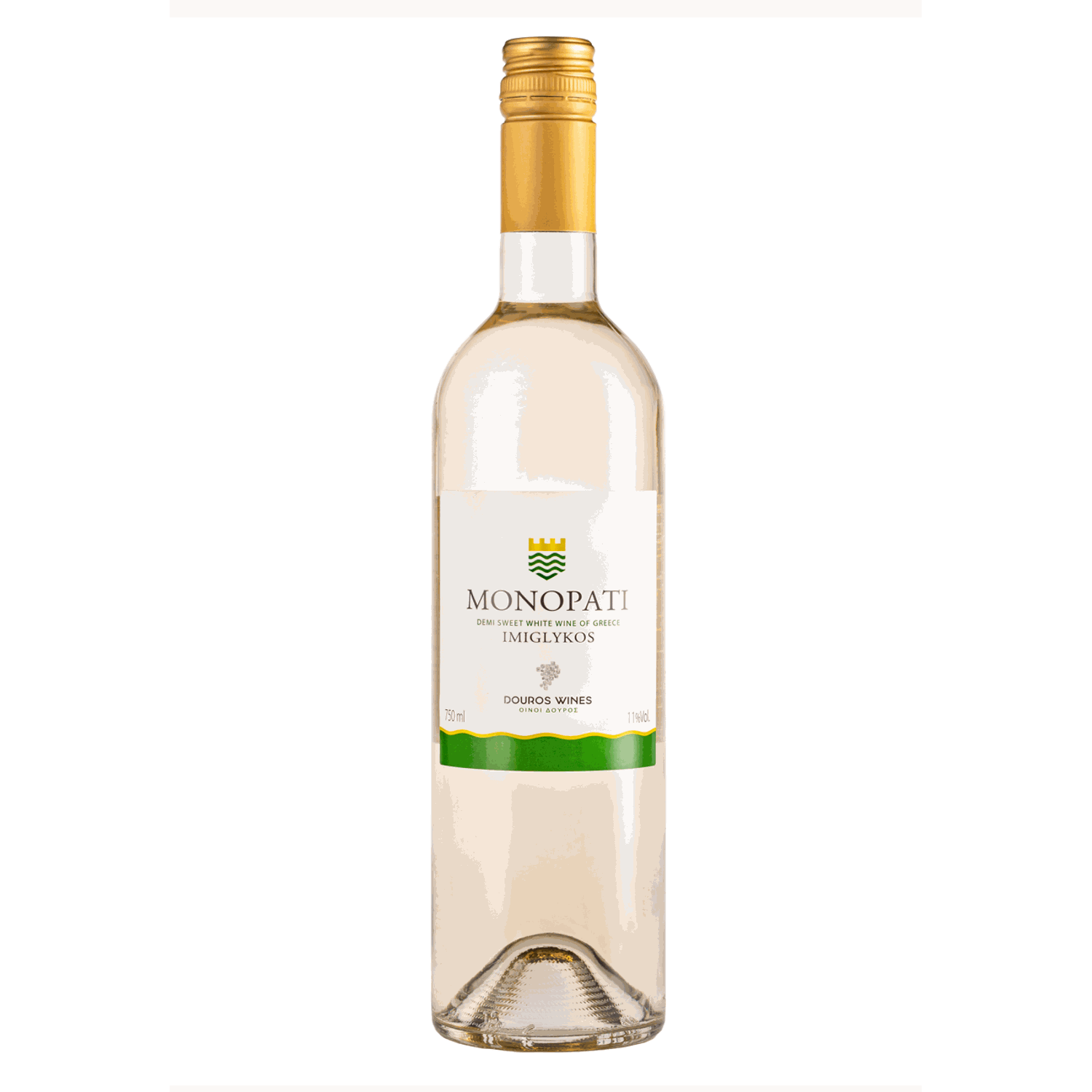 Flasche Monopati Imiglykos weiss 2024 Douros Winery süßer Roditis Weißwein mit Schraubverschluss