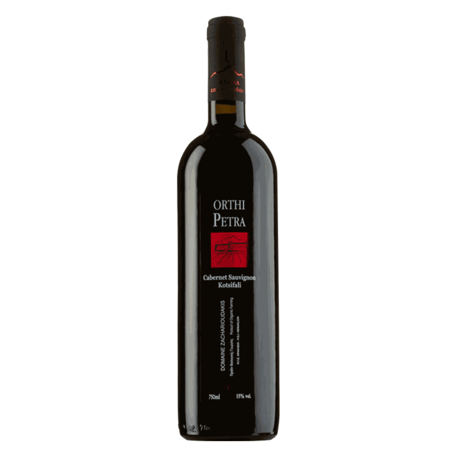 Orthi Petra Red Rotwein aus Kreta, Cabernet Sauvignon und Kotsifali, Holzfass gereift, 2019, trocken, 14,5% Vol.