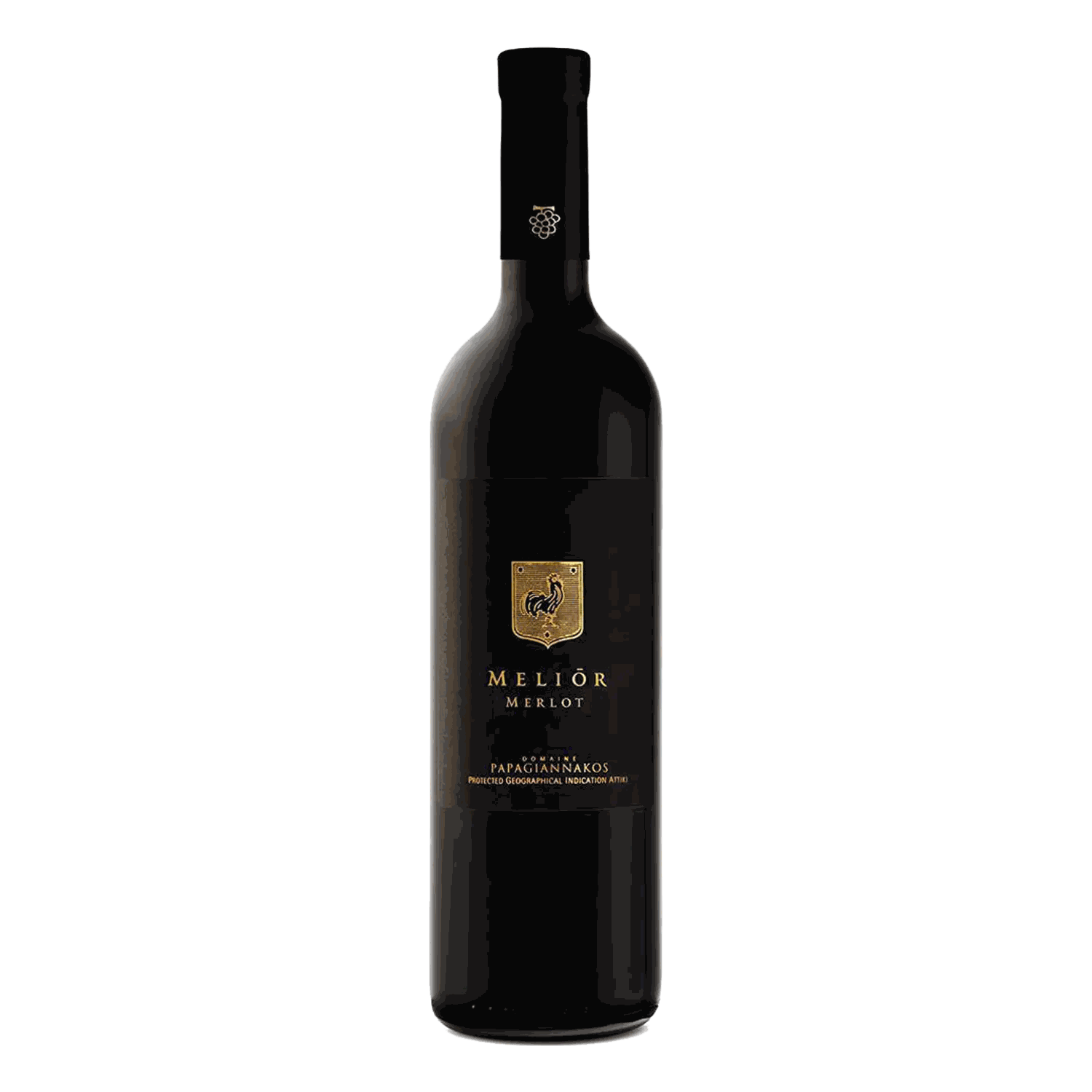 Papagiannakos Melior Merlot 2022 Rotwein aus Zentralgriechenland mit Barriquefassreifung und Korkverschluss