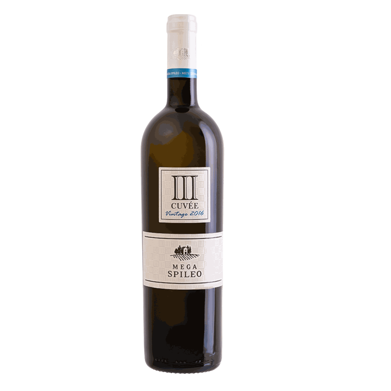 Mega Spileo Cuvee III Weißwein 2023 aus Achaia trocken mit Malagousia, Assyrtiko und Chardonnay Ausbau im Holzfass