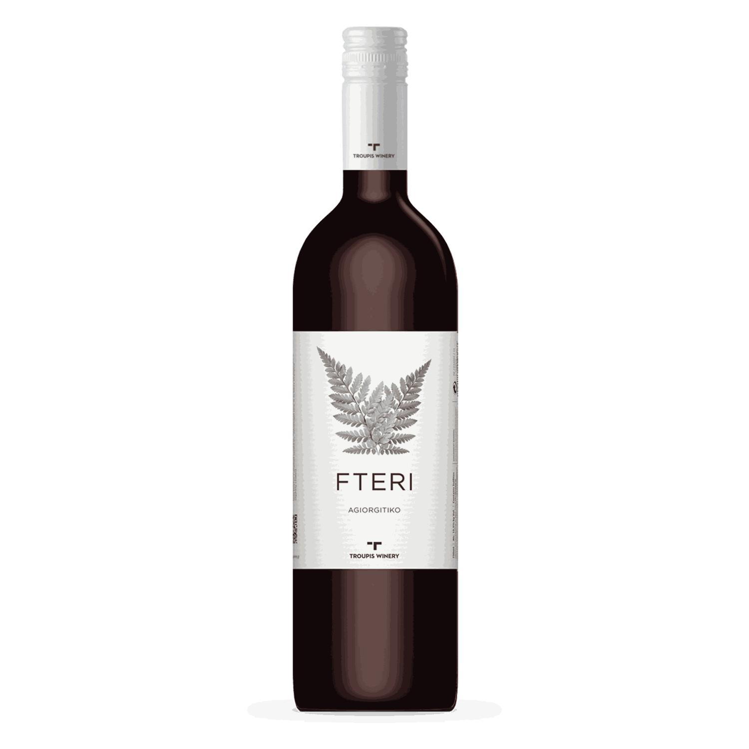 Troupis Fteri Rotwein 2023 Agiorgitiko trocken Stahltank Peloponnes mit fruchtigen Kirsch- und Kräuternoten