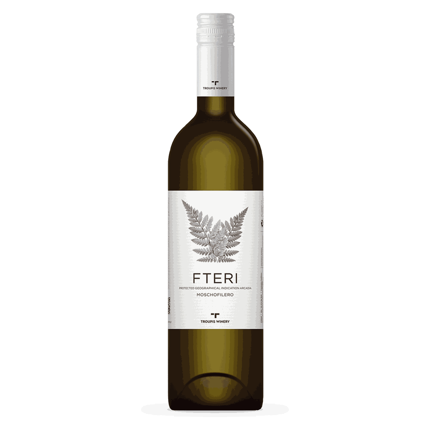 Troupis Fteri Weiß Moscofilero Weißwein aus Peloponnes 2023 mit floralen Zitrusaromen und frischer Säure