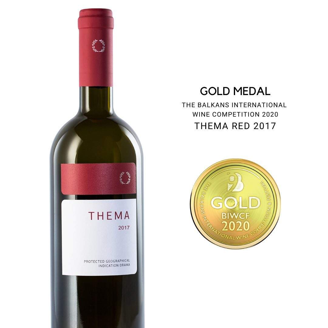 Flasche Pavlidis Thema Rot 2017 Rotwein mit Syrah und Agiorgitiko aus Drama Region