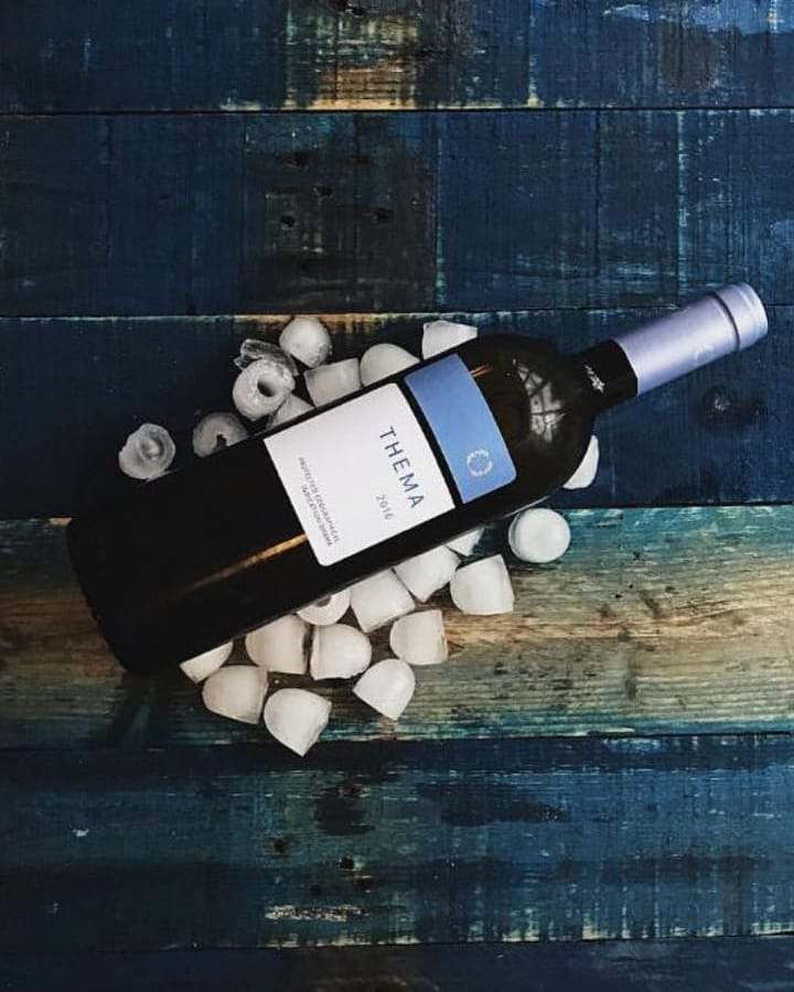 Pavlidis Thema White Weißwein 2024 aus Drama PGI mit Sauvignon und Assyrtiko, frische Aromen, Stahltank-Ausbau, Korkverschluss