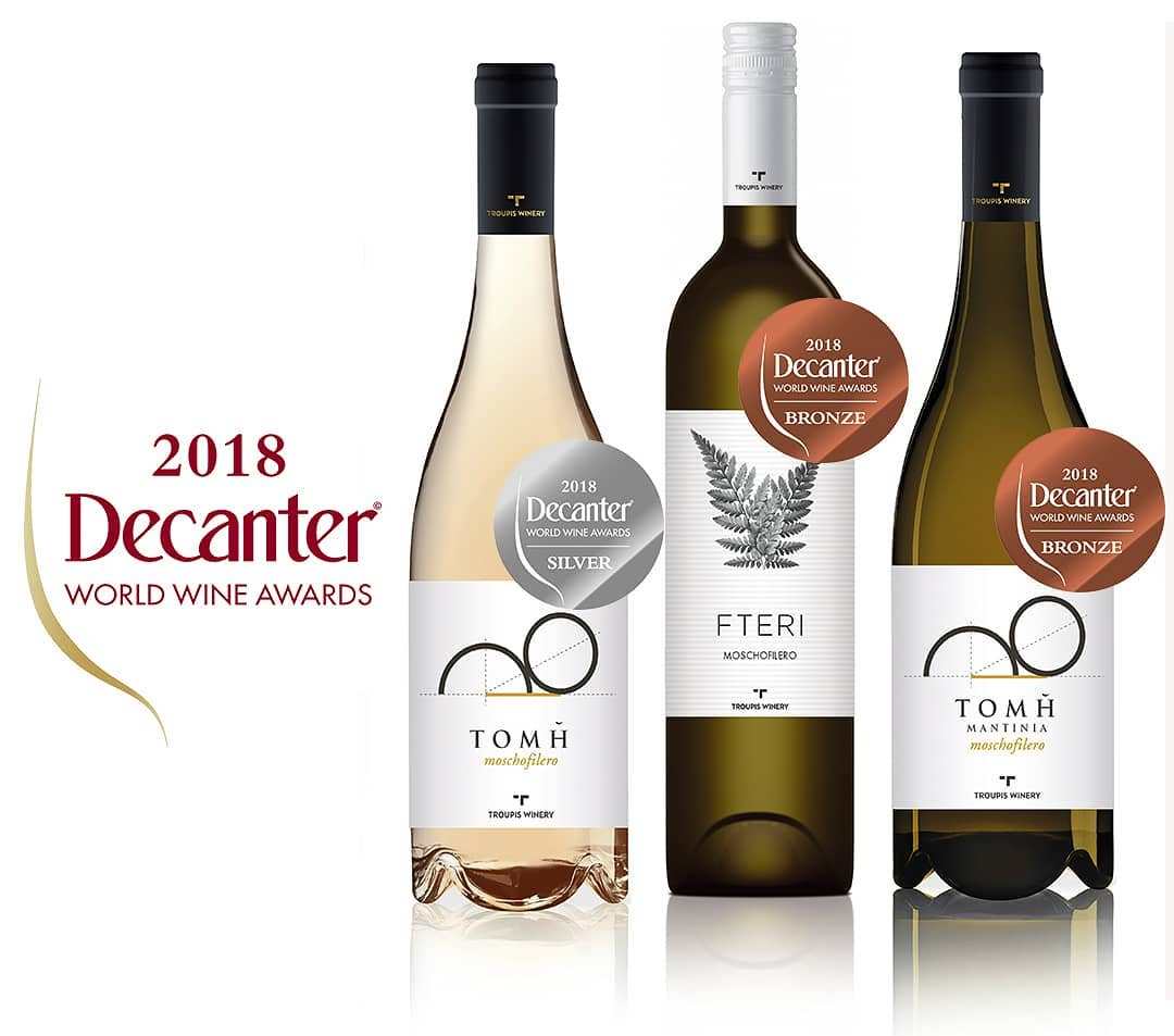 Troupis Tomi Weiß Weißwein Moscofilero Mantinia PDO 2023 mit Auszeichnungen Silber Bronze