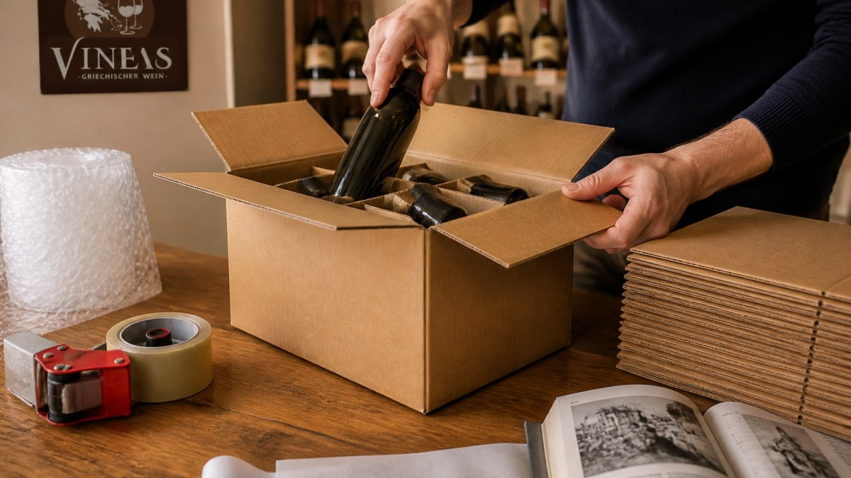 Griechische Weine als Geschenk sicher versenden: Anleitung