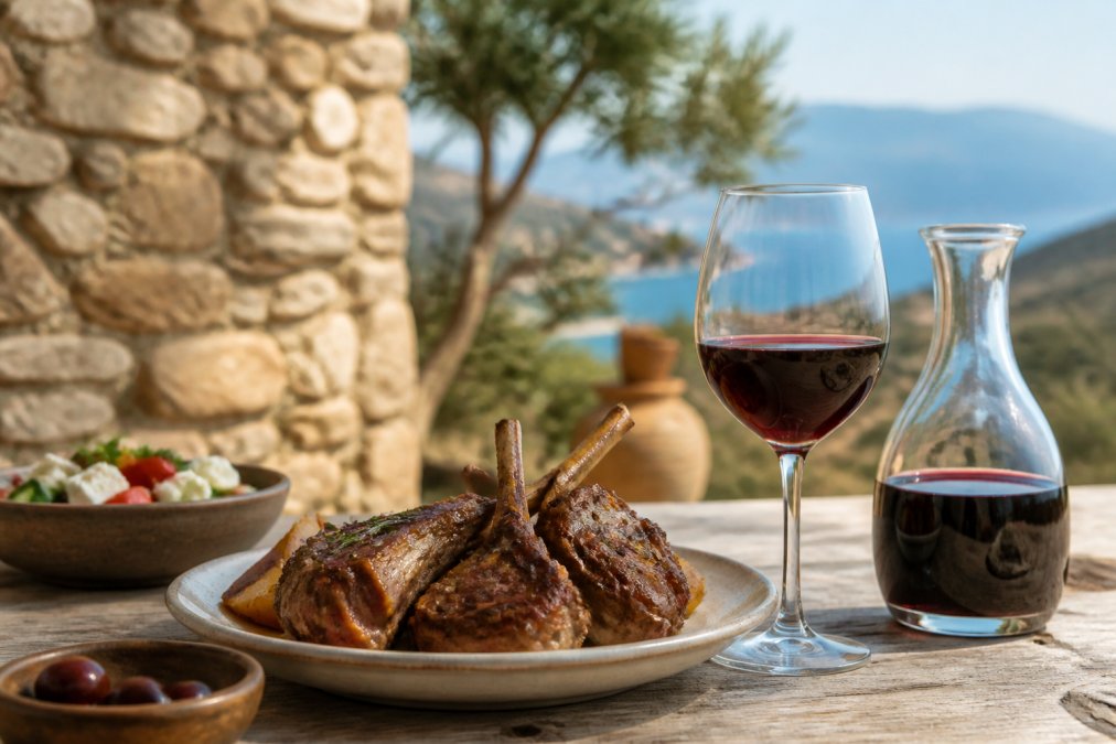 Trockener griechischer Wein zu Lamm: So gelingt das Pairing