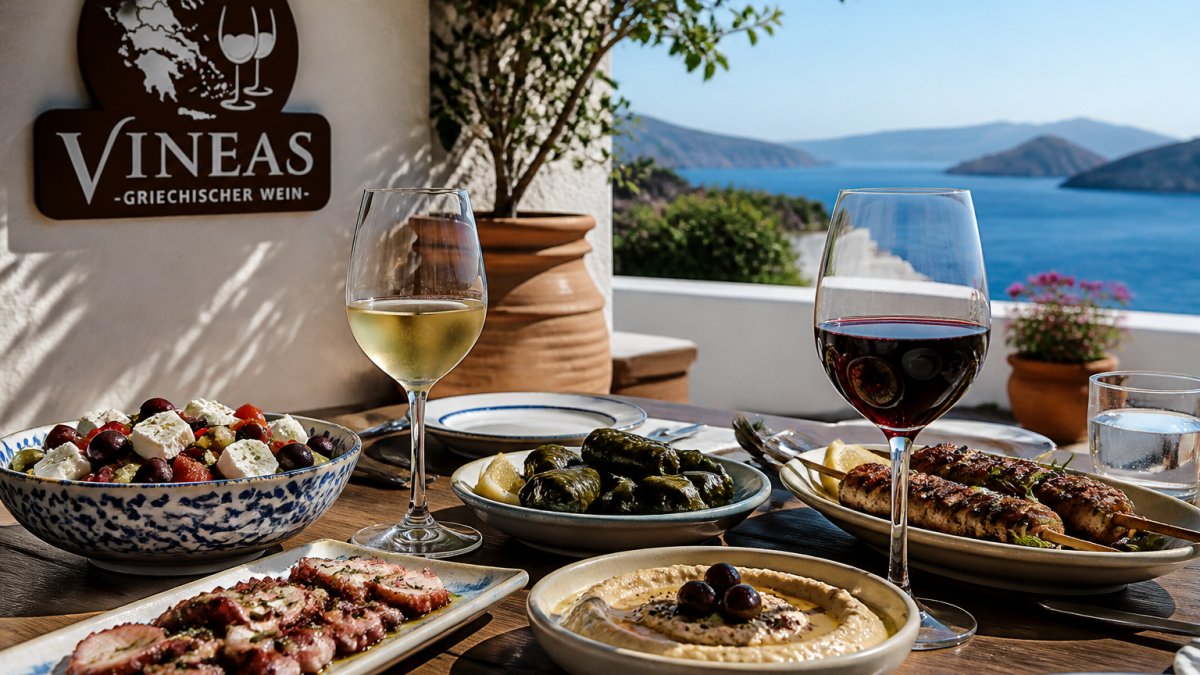 Welcher griechische Wein passt zu mediterranem Essen?