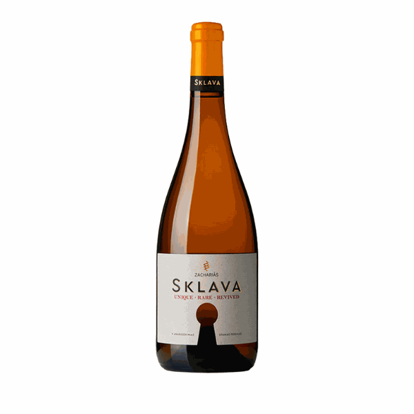 Flasche Zacharias Sklava Weißwein 2023 Peloponnes seltene griechische Rebsorte