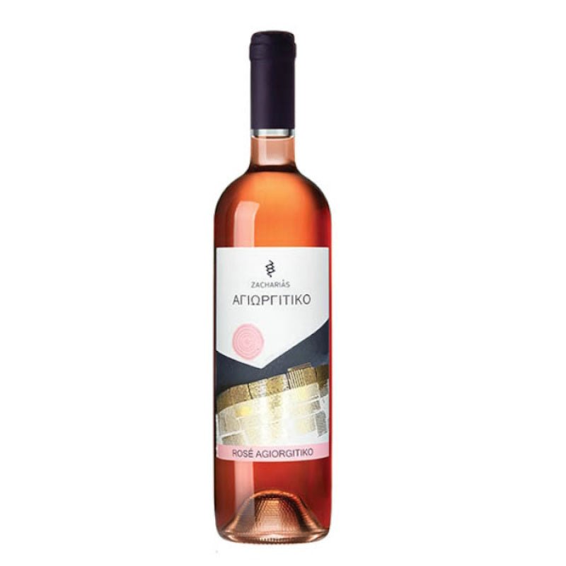 Flamingo rosa Zacharias Agiorgitiko Rosé Weinflasche 2023 aus Peloponnes mit fruchtigem Aroma