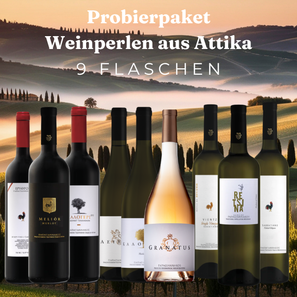 Probierpaket Weinperlen aus Attika 9 Flaschen