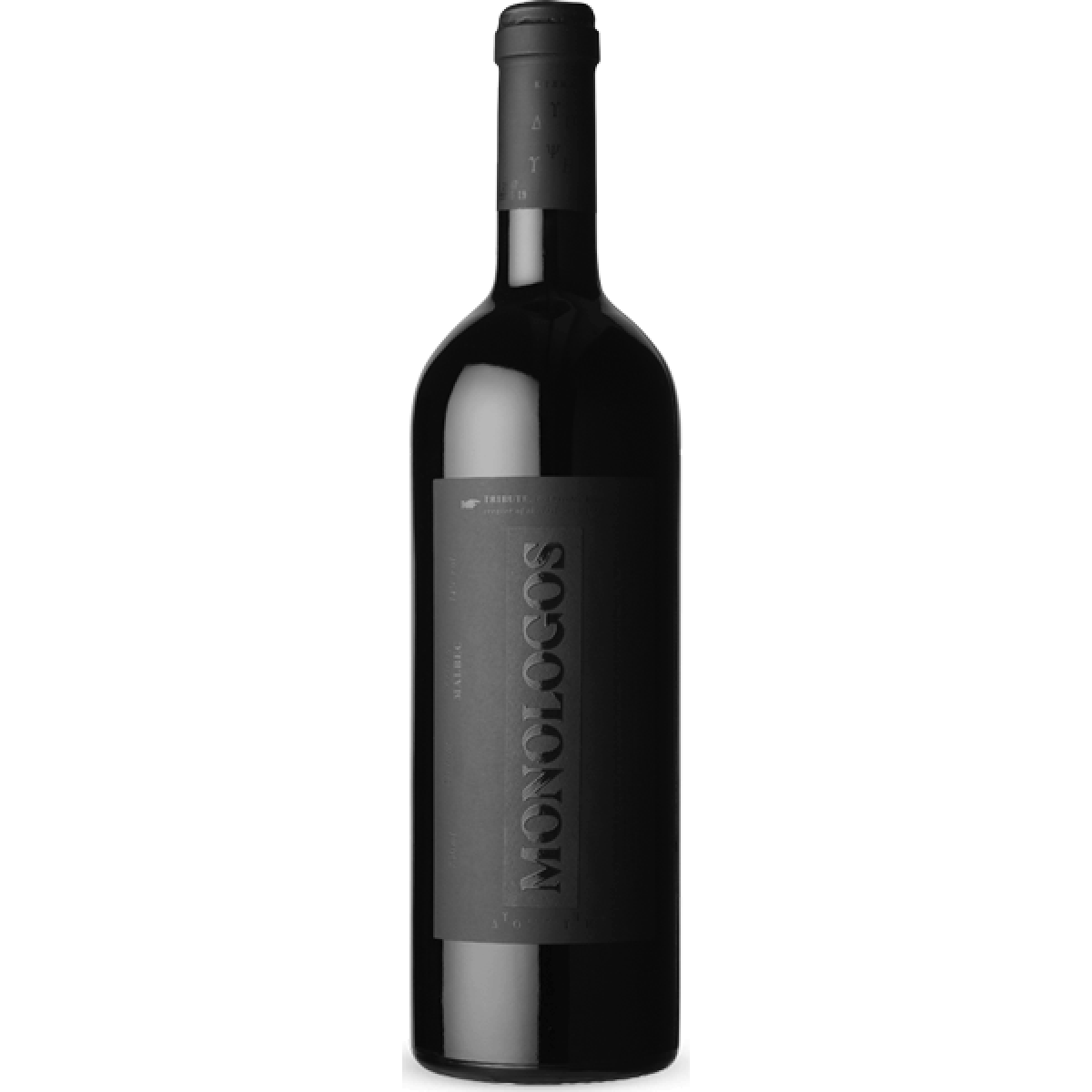 Dyo Ipsi Estate Monologos Malbec in einer eleganten, dunklen Flasche mit minimalistischem Etikett
