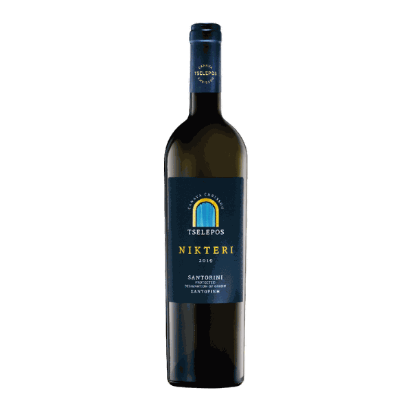 Nykteri Tselepos Weißwein Assyrtiko Santorini 2019 Holzfass Ausbau 14,5% Vol.