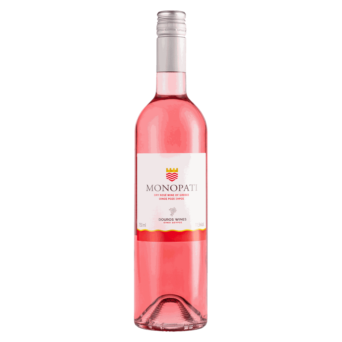 Flasche Monopati Rosé Trocken 2023 aus Peloponnes, Agiorgitiko Traube, fruchtig mit Kirschnoten, 12,5% Alkohol, Douros Winery